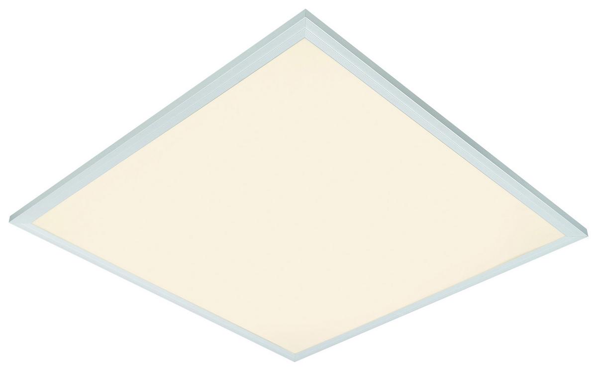 Led-deckenleuchte Varena L: 60 Cm Mit Fernbedienung - Silberfarben/Weiß, MODERN, Kunststoff/Metall (60/60cm) - Luca Bessoni
