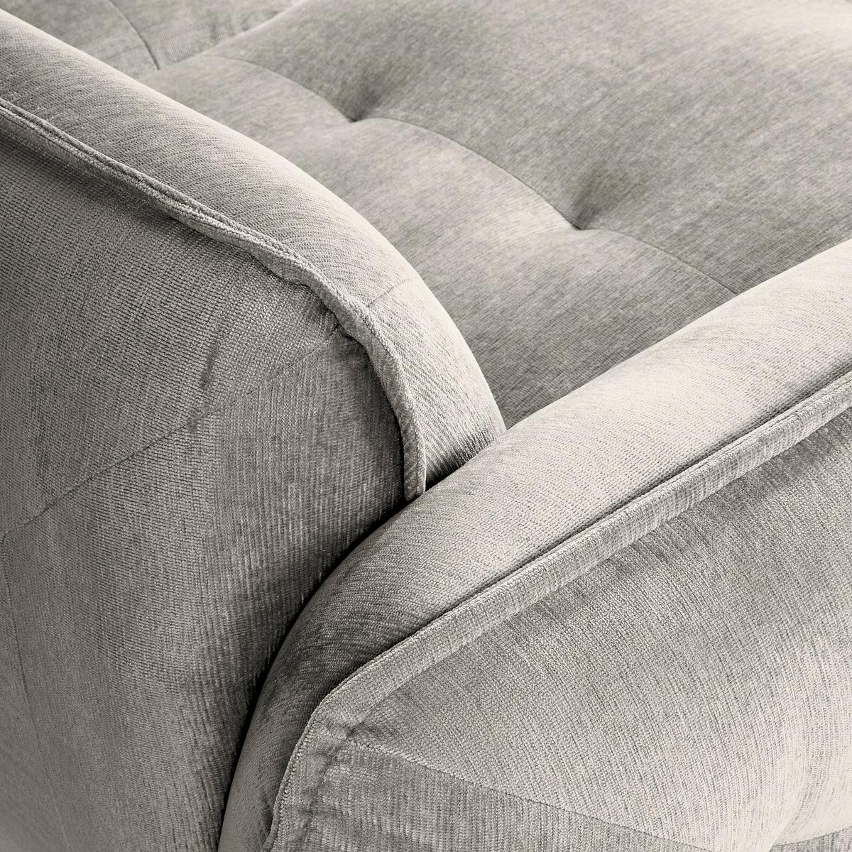 Ecksofa Fluffy Silberfarben S: 184x269 Cm - Silberfarben/Schwarz, MODERN, Textil (184/269cm) - Trendmanufaktur