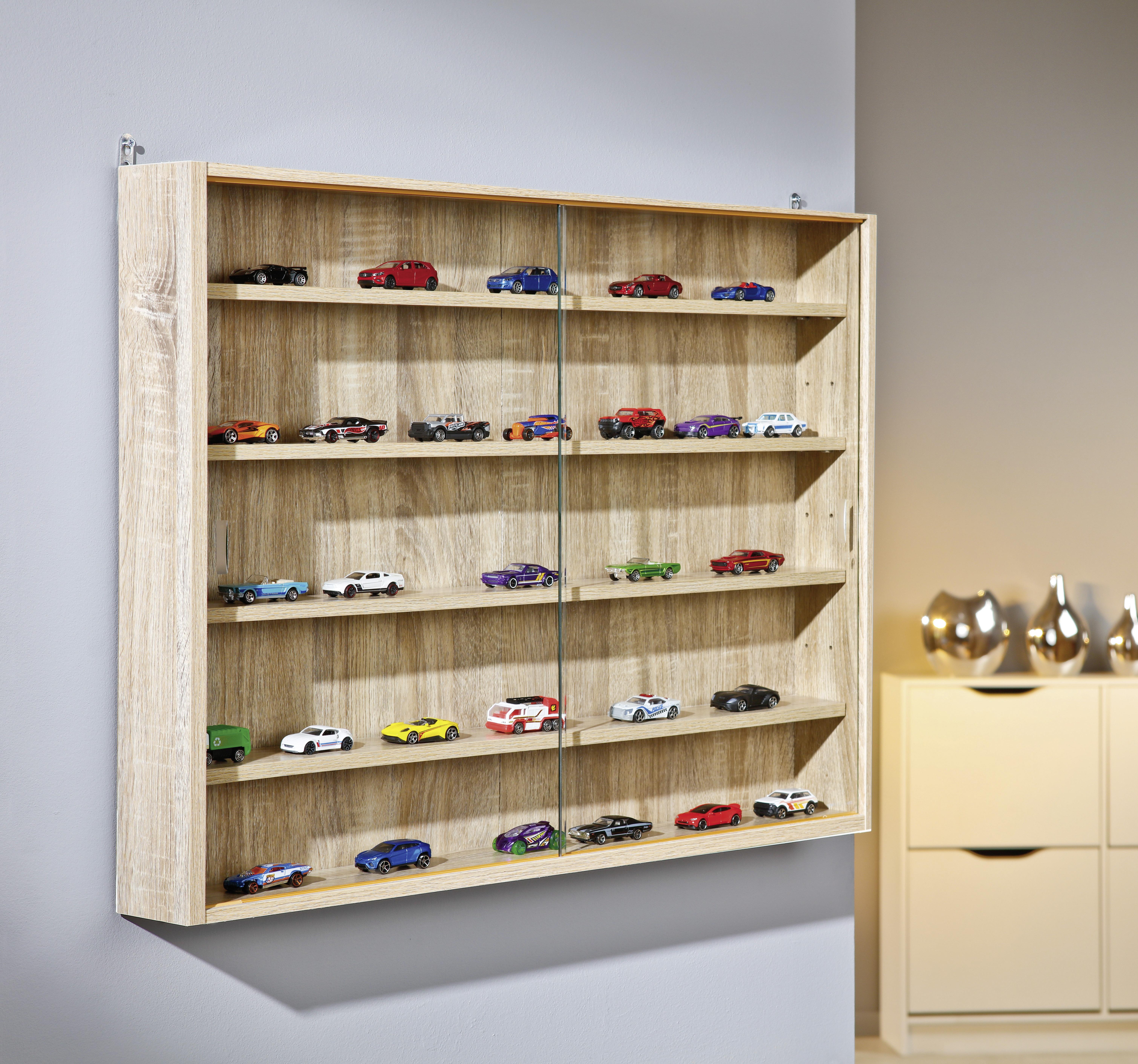 Hängevitrine Collectizioni B: 80cm Eiche, Sicherheitsglas - Sonoma Eiche, KONVENTIONELL, Glas/Holzwerkstoff (80/60/9,5cm) - MID.YOU