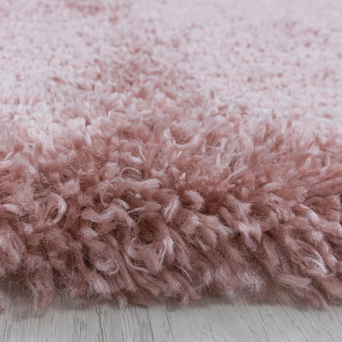 Hochflor Teppich Rosa Fluffy 200x290 cm - Rosa, Basics, Textil (200/290cm)