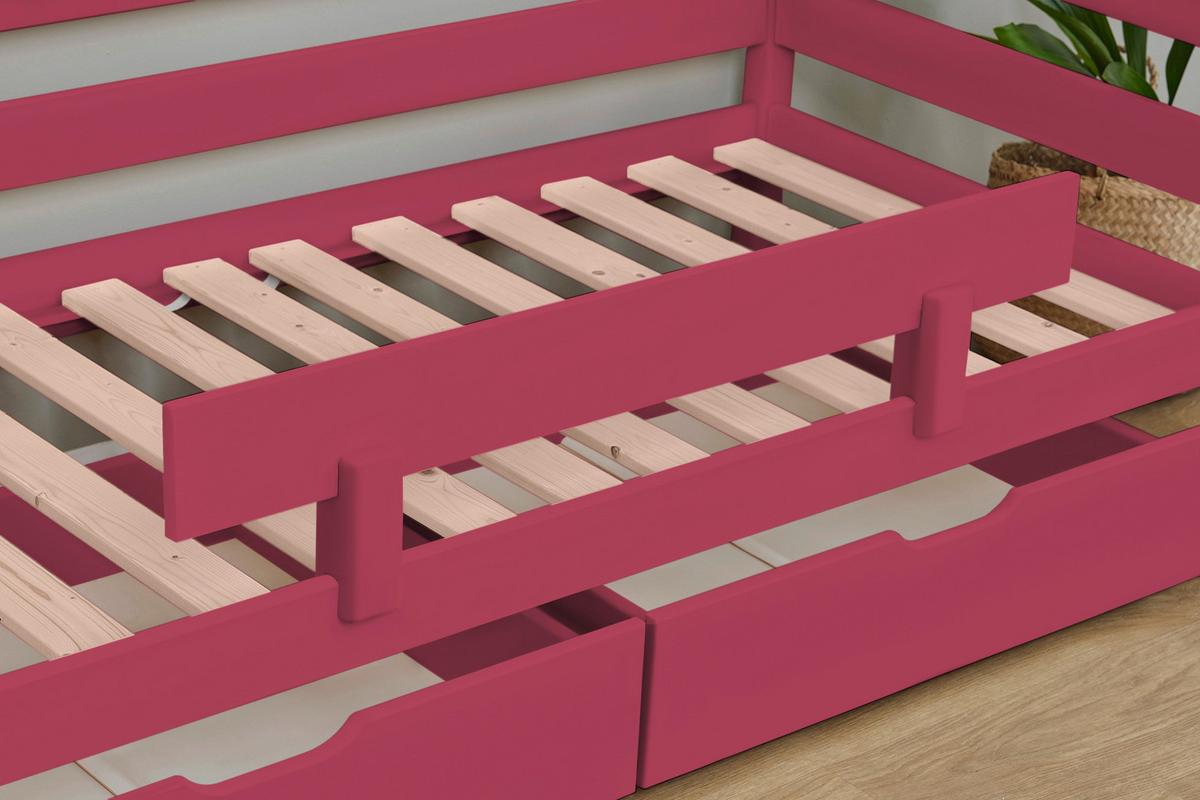 Bettschutzgitter Eco Comfort Pink, B: 100 Cm - Pink, MODERN, Holz (100/22,5/4cm) - MID.YOU