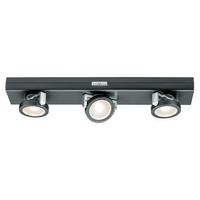 Deckenleuchte Rotate L: 31 Cm 3-Flammig, Dimmbar - Chromfarben/Anthrazit, KONVENTIONELL, Kunststoff (31/6/5cm) - Paulmann