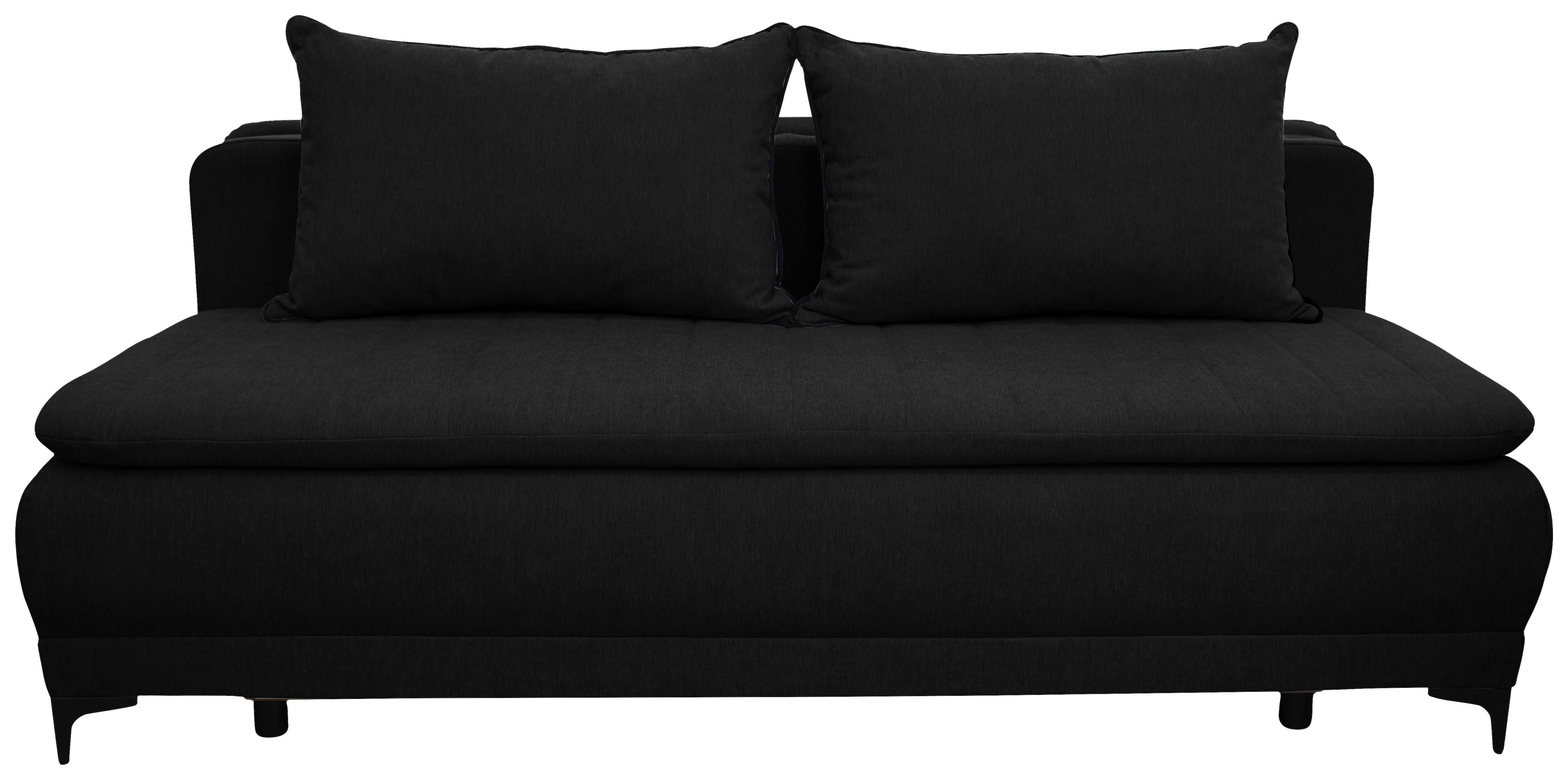 Schlafsofa Moliss Anthrazit B: 202 cm - Anthrazit/Schwarz, Basics, Textil (202/98/78cm) - Livetastic