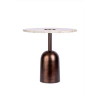Beistelltisch Harry Braun, Grün B: 47 cm - Braun/Grün, Design, Stein/Metall (47/47/47cm) - Kayoom