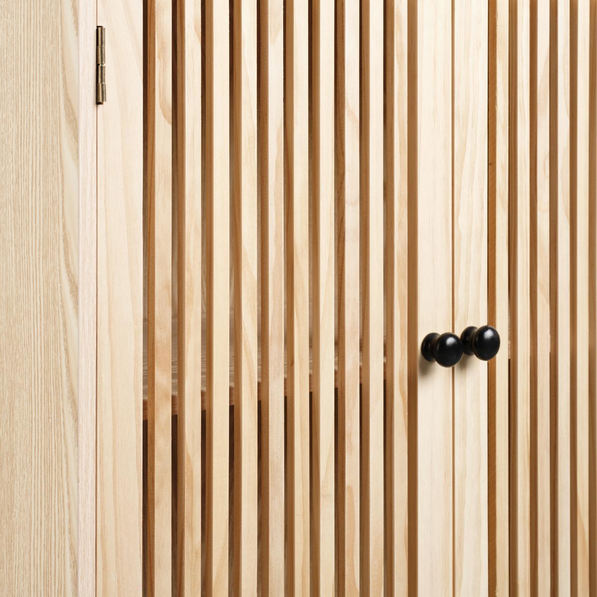 KOMODA COSMA -EXKLUSIV- - čierna/prírodná farba, Modern, kov/drevo - Mömax