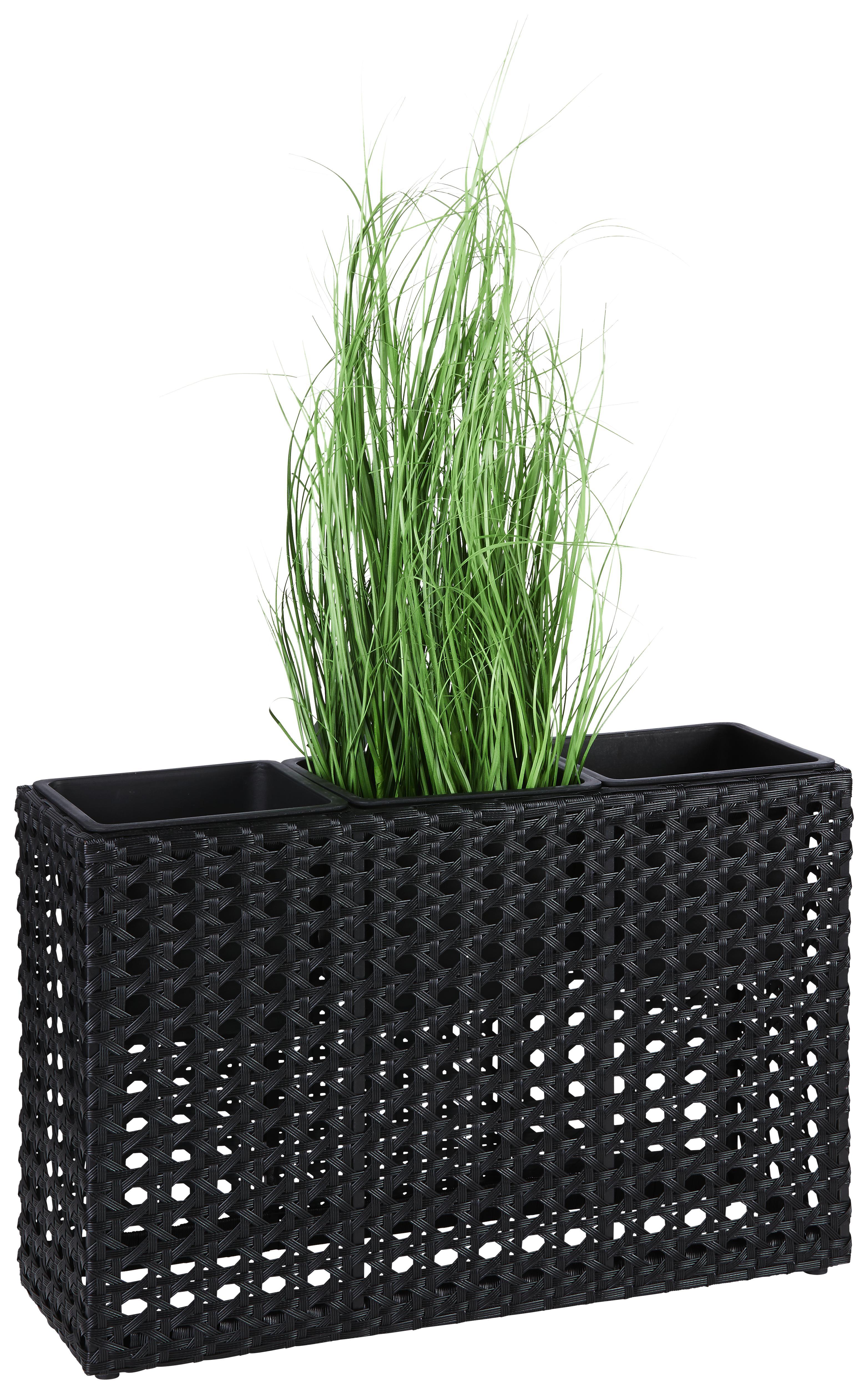 Nádoba Na Květináč Carla - S - černá, kov/umělá hmota (62/22/40cm) - Mömax modern living