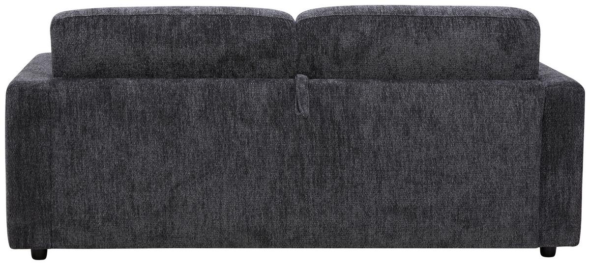 Schlafsofa Kopenhagen dunkelgrau, B: 194cm - Dunkelgrau/Schwarz, MODERN, Holz/Textil (194/95/83cm)