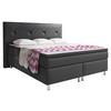 Boxspringbett Mit Topper 180x200 Cm Oxfrod - Anthrazit/Silberfarben, KONVENTIONELL, Leder/Textil (200/125/210cm) - MID.YOU