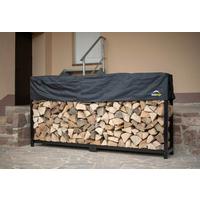 Regál na drevo 239cm - čierna, Basics, kov (239/119/36cm)