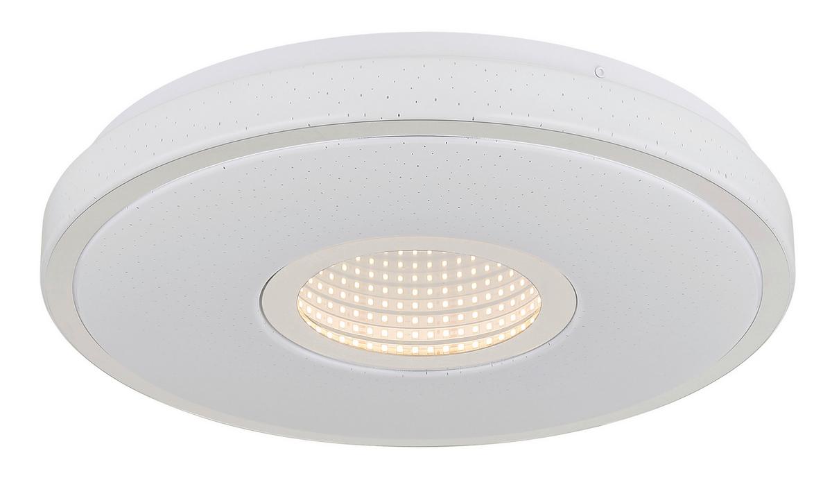 Led-deckenleuchte 41264t Astania - Chromfarben/Weiß, Basics, Kunststoff/Metall (38/6,5cm) - Globo