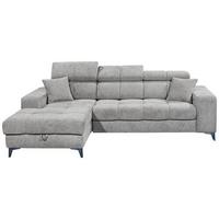 Ecksofa Sydney Hrellgrau S: 172/268 cm - Hellgrau/Schwarz, KONVENTIONELL, Textil (172/268cm) - MID.YOU