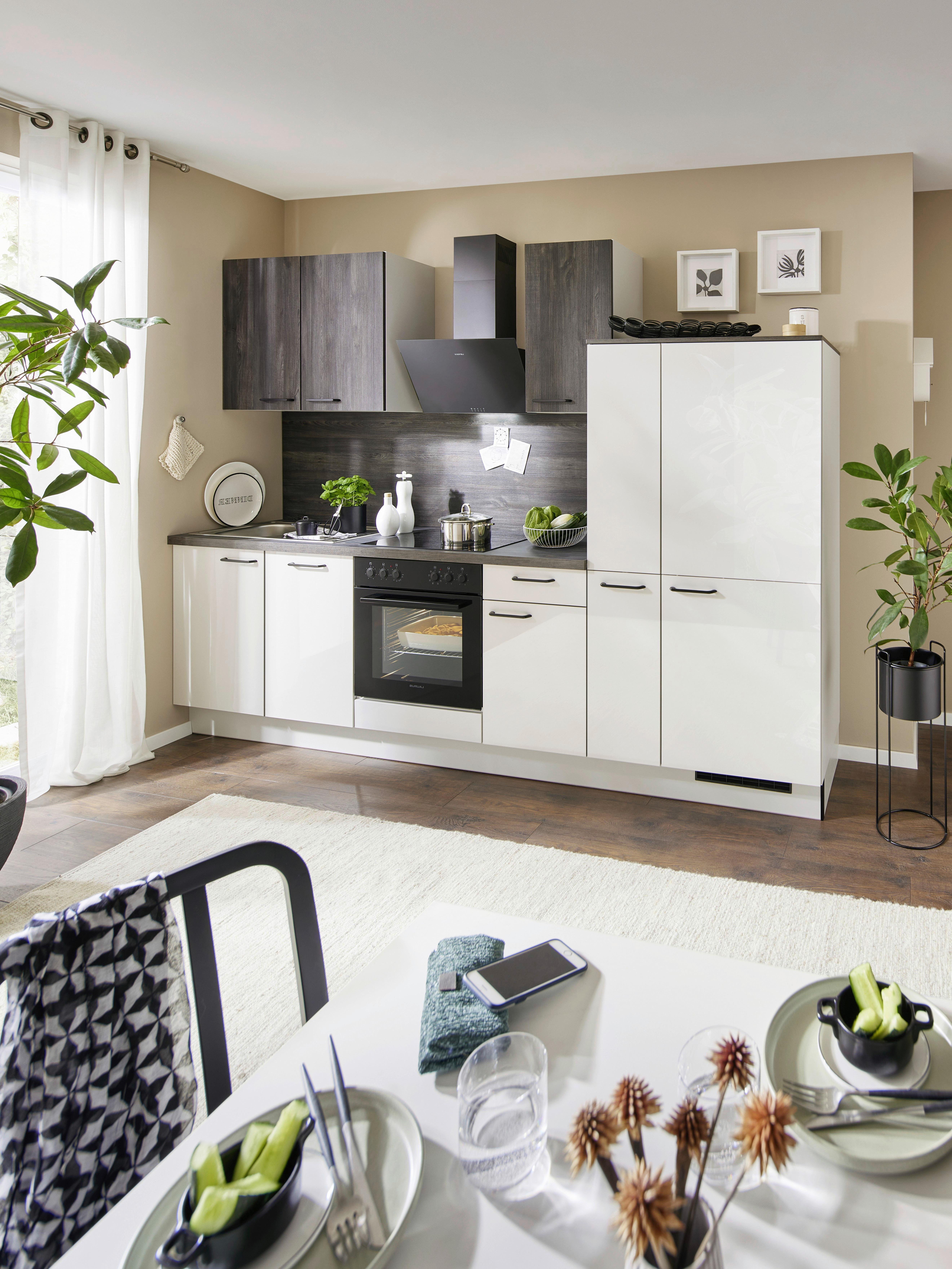 Küchenzeile Mit Geräte 290 Cm Grau