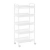 Regál na kolieskach SANDRO biely - biela, Modern, kov/plast (45/105/26cm) - P & B