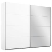 Schwebetürenschrank M. Spiegel 226cm Belluno, Weiß Dekor - Weiß, MODERN, Holzwerkstoff (226/230/62cm) - Rauch Möbel