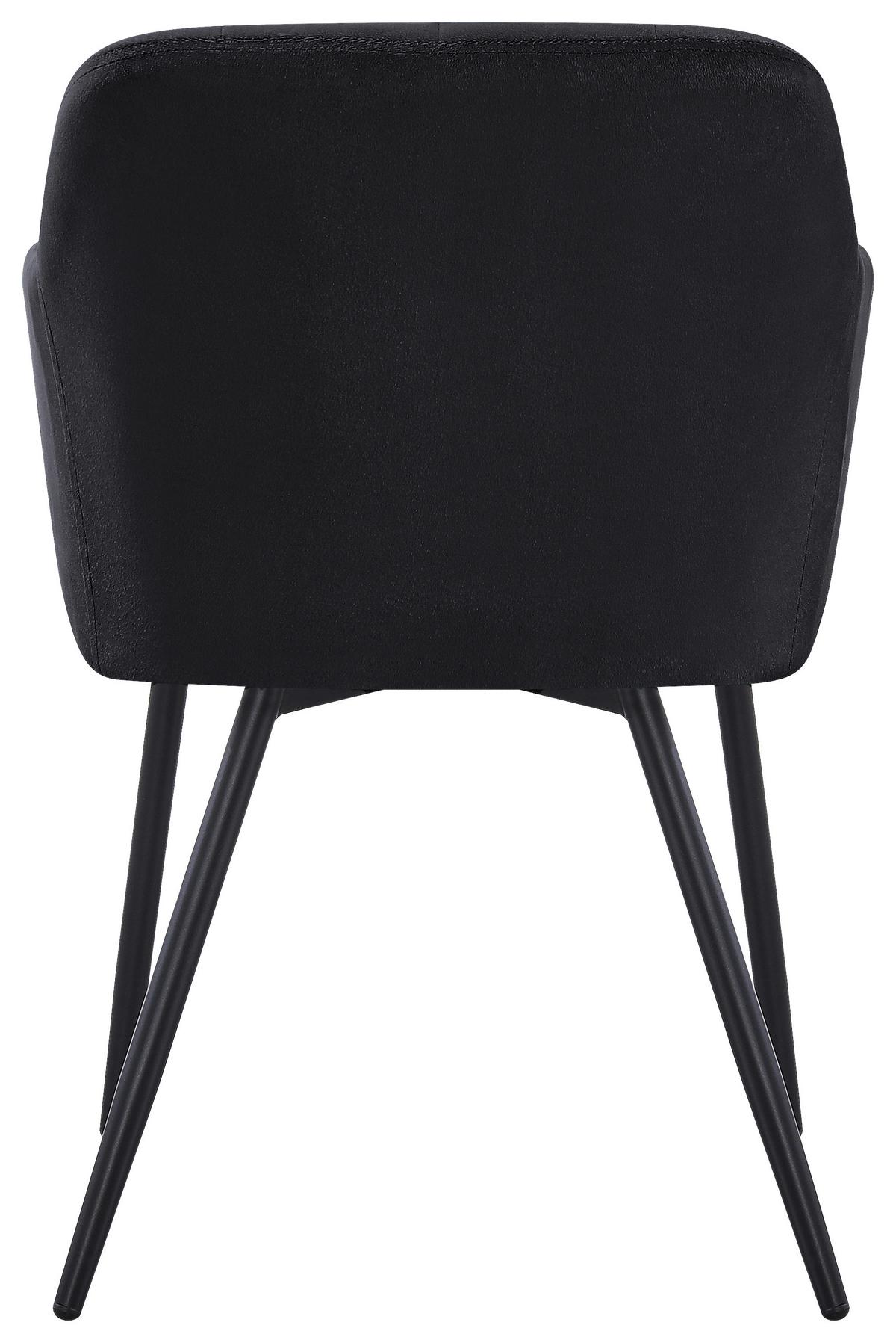 Armlehnstuhl Jenke Samt Schwarz, B: 56 Cm - Schwarz, KONVENTIONELL, Textil/Metall (56/82/62cm) - Nedis SmartLife