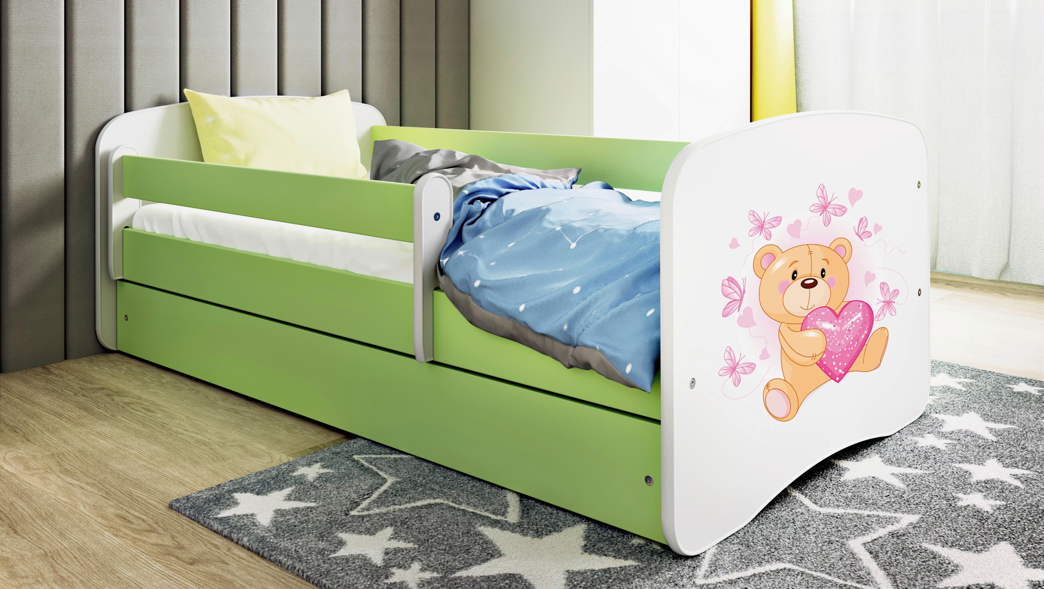 Kinder-/Juniorbett Babydreams inkl. Matratze 80x160 - Birkefarben/Weiß, MODERN, Holz/Holzwerkstoff (80/160cm) - MID.YOU