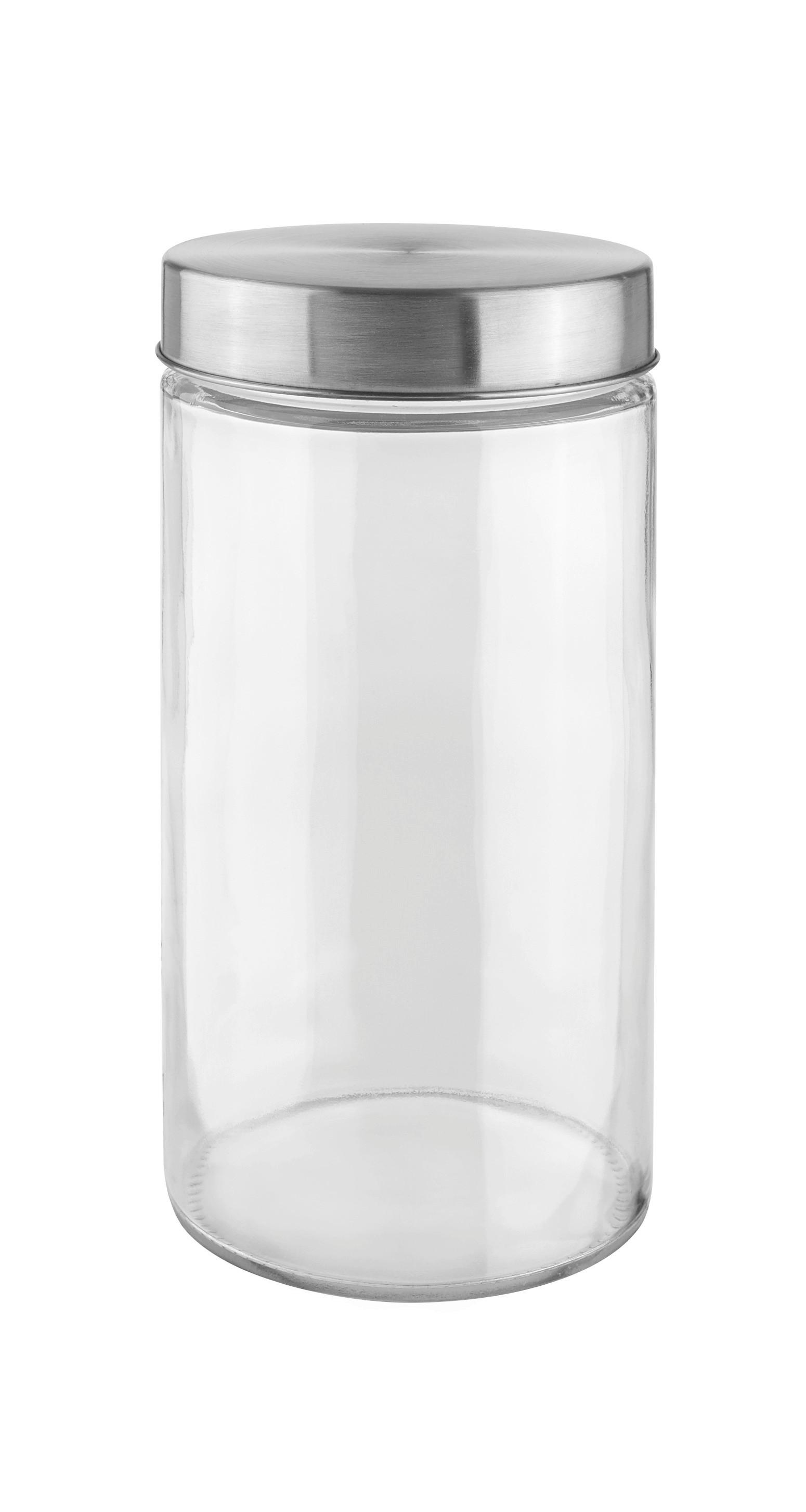 DÓZA NA POTRAVINY MAGNUS - 1,45L - čiré/barvy nerez oceli, Moderní, kov/sklo (11,5/22,5cm) - Mömax