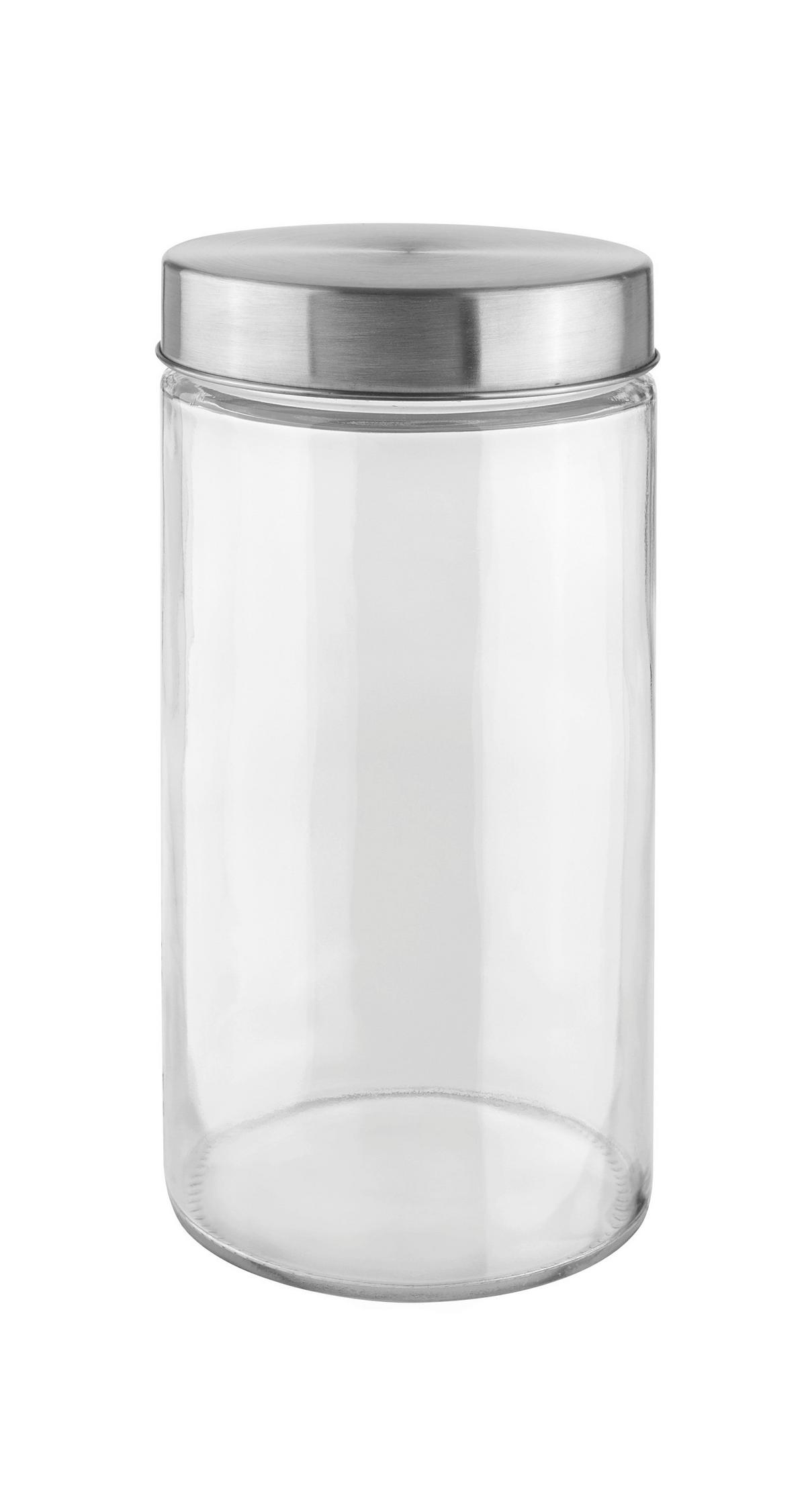 DÓZA NA POTRAVINY MAGNUS - 1,45L - čiré/barvy nerez oceli, Moderní, kov/sklo (11,5/22,5cm) - Mömax
