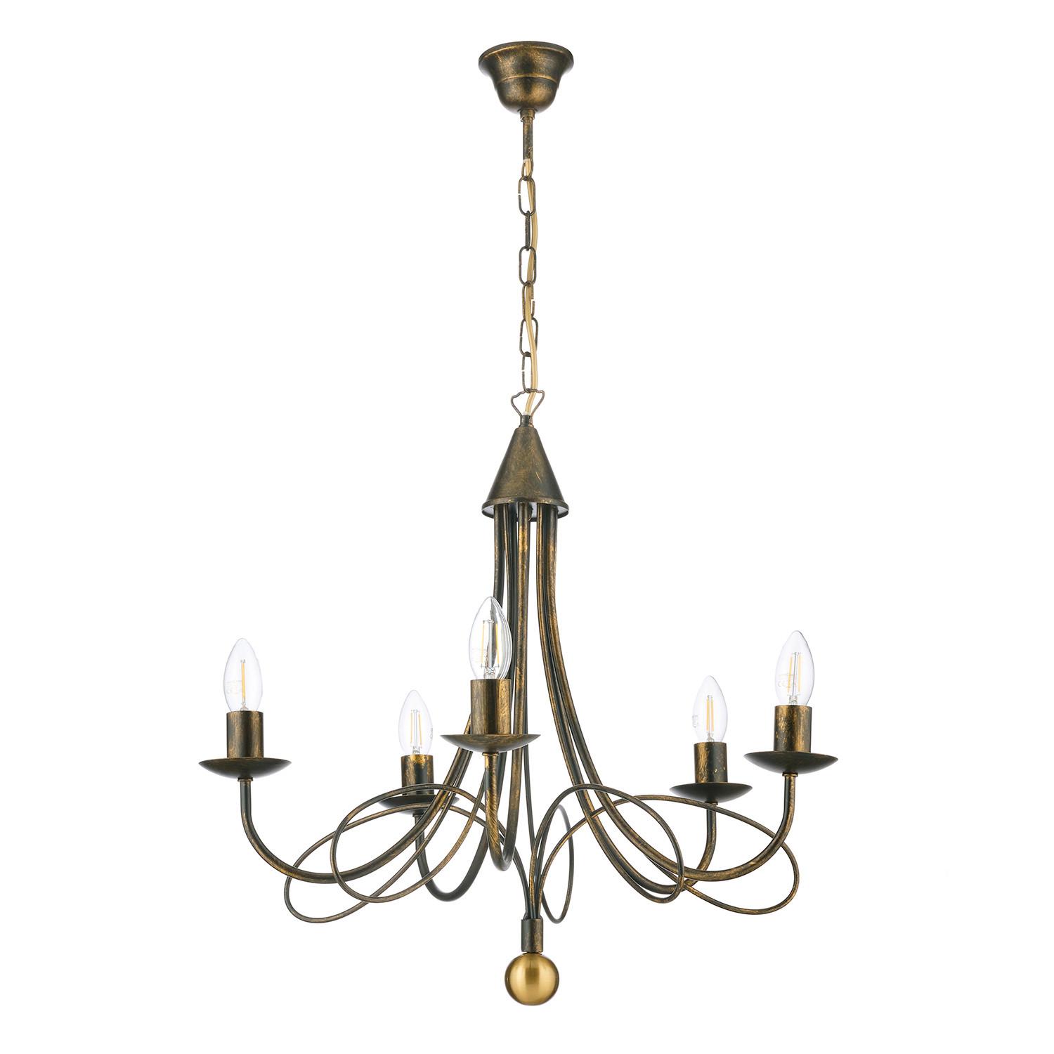 Kronleuchter Milvia Braun L: 60 cm
