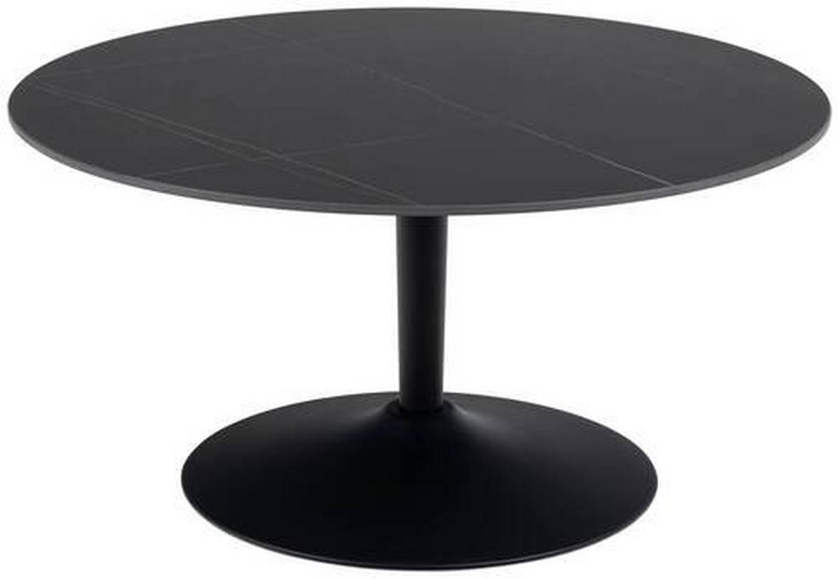 Konferenčný stolík MALTA 90cm - čierna, Design, kov/keramika (90/45cm) - Livetastic
