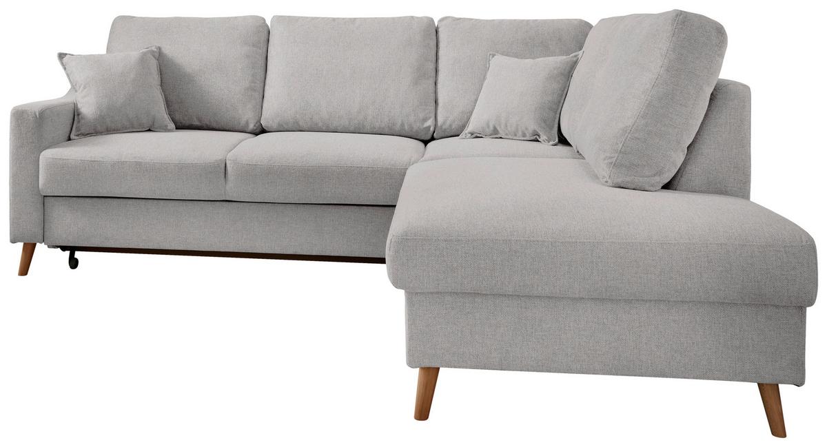 Ecksofa Valentina Grau S: 230x200 Cm - Naturfarben/Grau, MODERN, Textil (230/200cm) - Livetastic