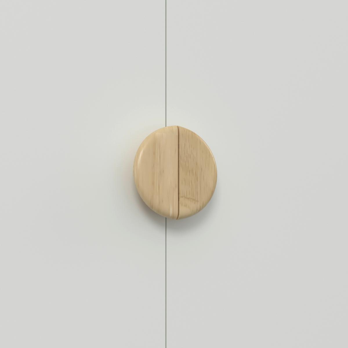 Detská šatníková skriňa ENNY biela, drevené nohy - farba buka/biela, Modern, drevo/kompozitné drevo (120/182/54cm) - Bessagi Kids