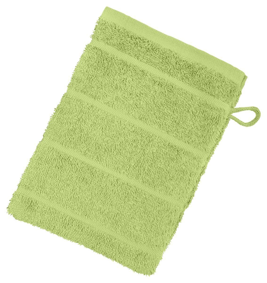 Waschlappen Liliane Grün Baumwolle - Grün, KONVENTIONELL, Textil (16/21cm) - Ondega