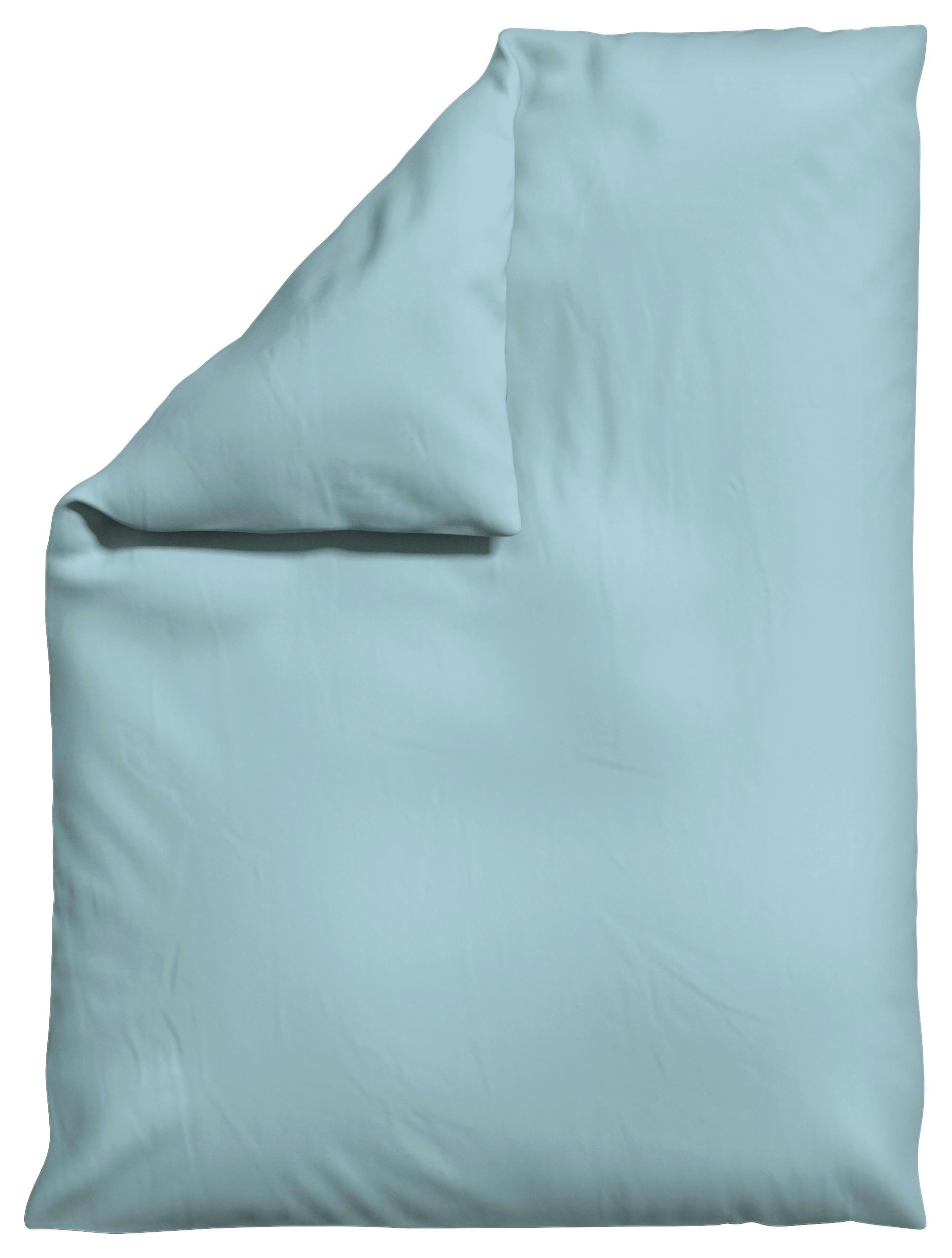 BETTDECKENBEZUG WOVEN SATIN - Hellblau, Basics, Textil (155/220cm) - Schlafgut