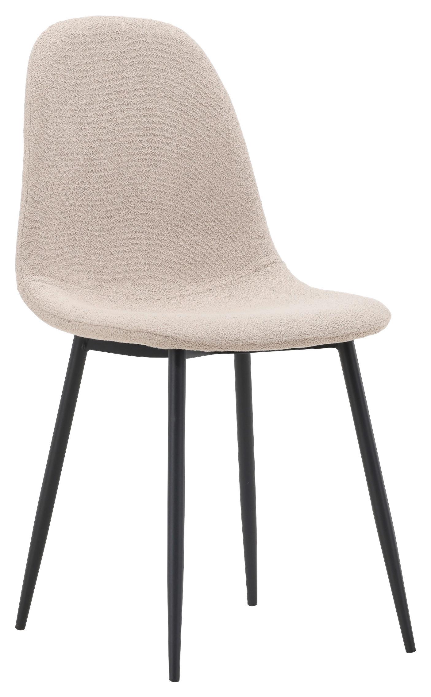 Stuhl-Set Polar - Beige/Schwarz, Design, Textil/Metall (45/90/52cm) - Livetastic