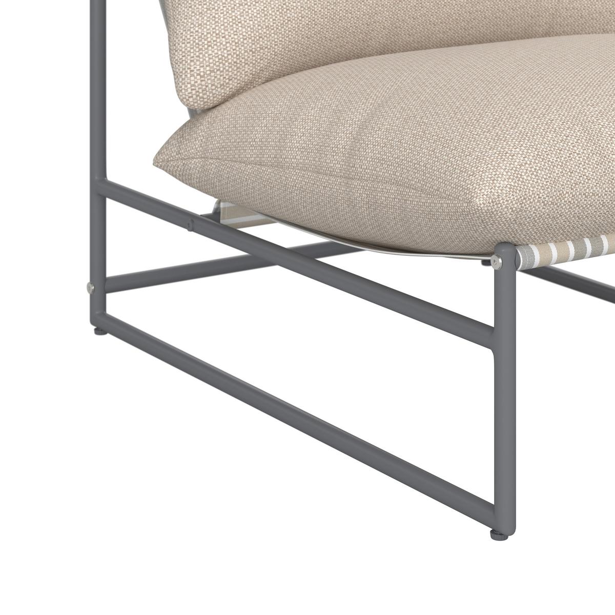 BALKÓNOVÁ ZOSTAVA LINO - viacfarebná/tmavosivá, Modern, kov/textil - Bessagi Garden