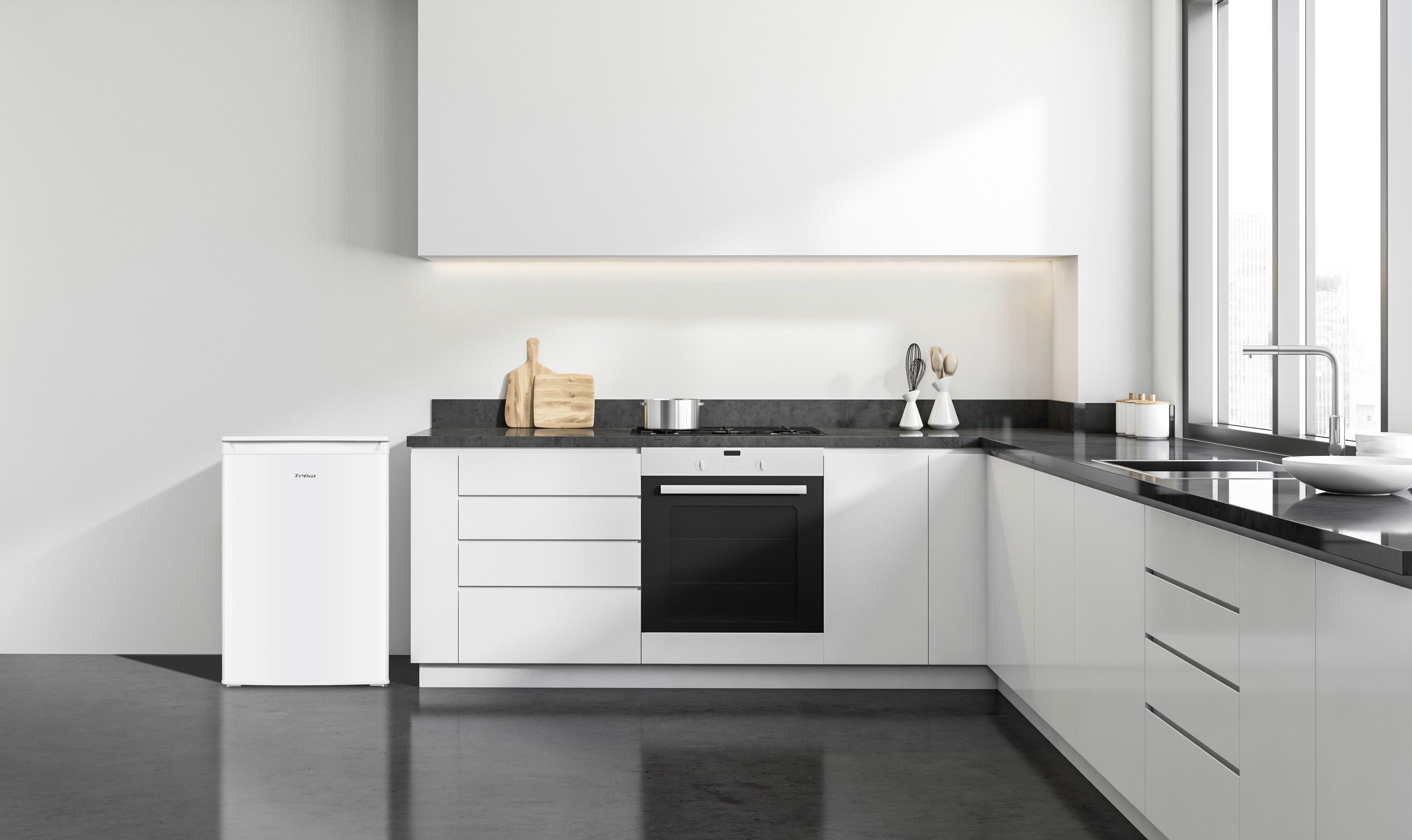 Kühlschrank Kühlschrank 126 L - Weiß, KONVENTIONELL, Glas/Kunststoff (55/58/85cm) - Trisa Electronics