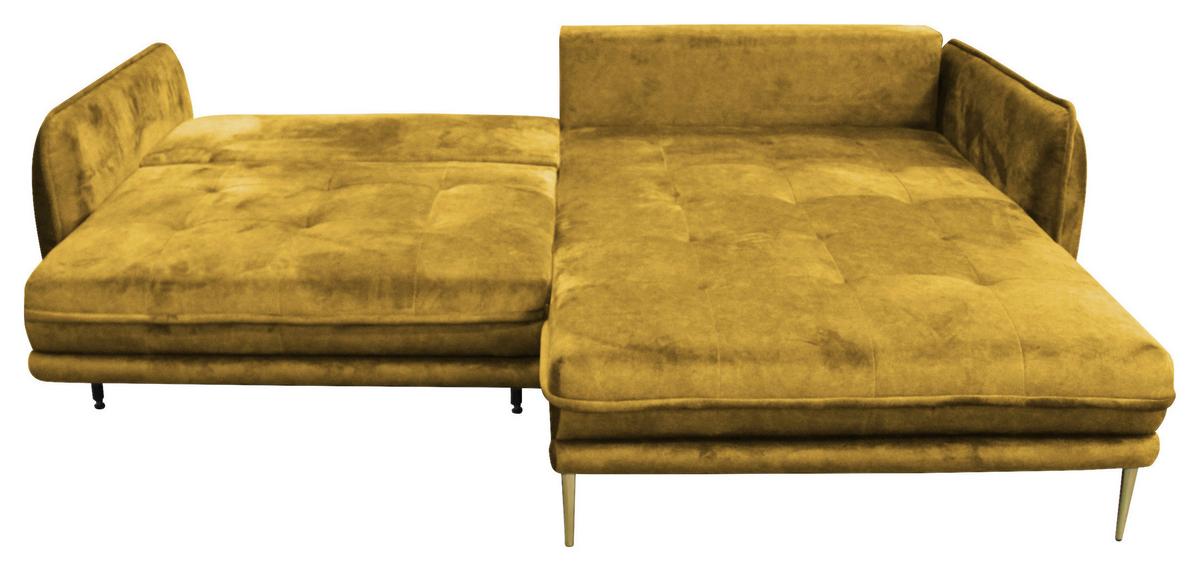 Ecksofa Whisper Senfgelb S: 264x196 cm - Goldfarben/Senfgelb, Design, Textil (264/196cm) - MID.YOU