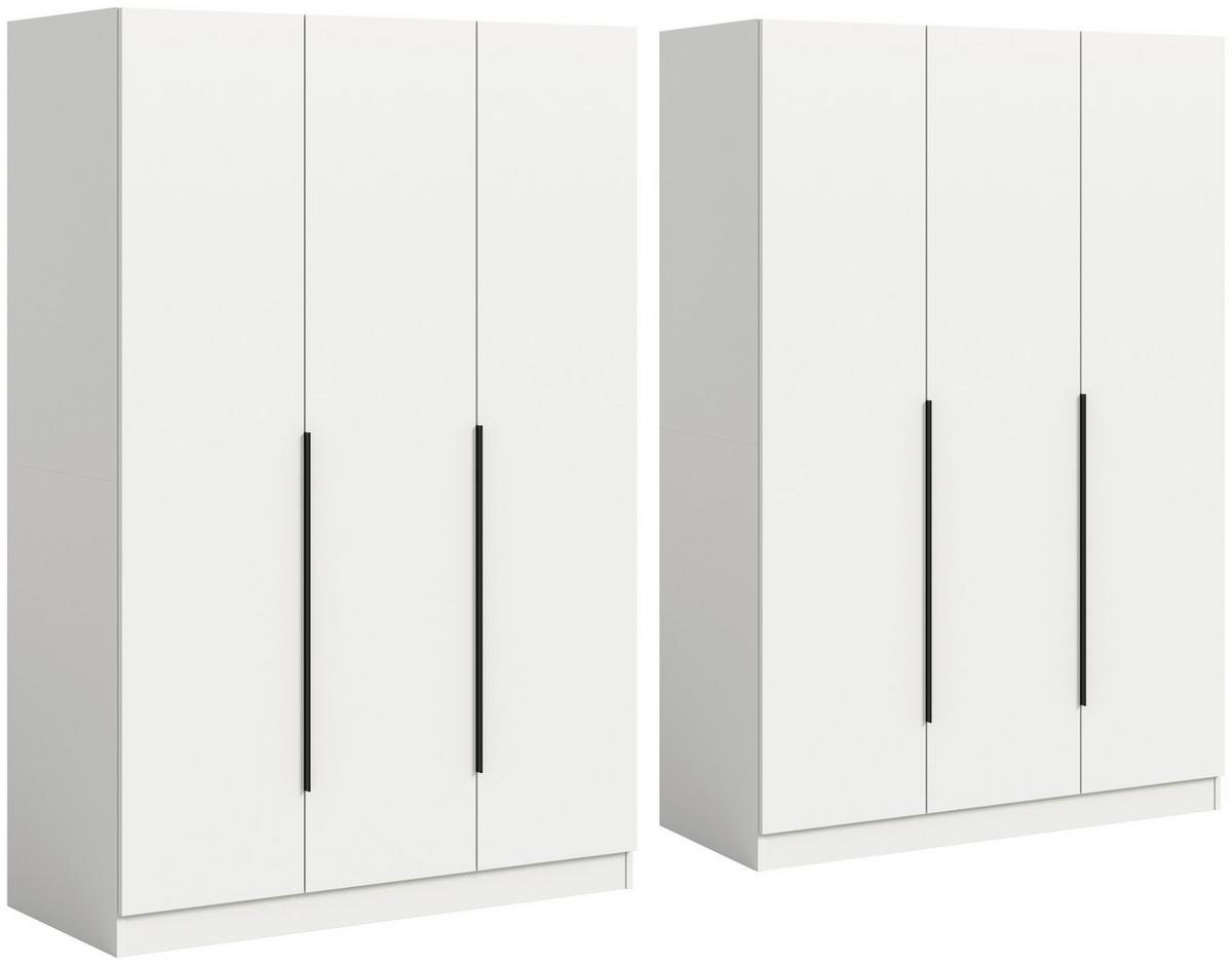 Drehtürenschrank Kopenhagen, Weiß B: 240 Cm - Weiß, MODERN, Holzwerkstoff (240/181/52cm) - MID.YOU