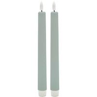 Dlhá sviečka RINA - modrosivá, plast/prírodné materiály (2,2/22cm) - Mömax