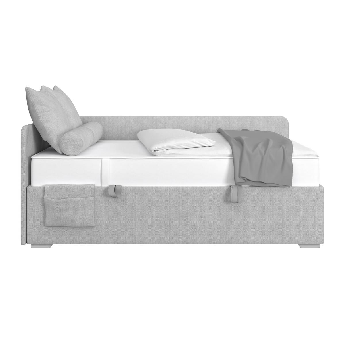 Kárpitozott Ágy Remi 120/200cm - szürke, Modern, textil/fa (120/200cm)