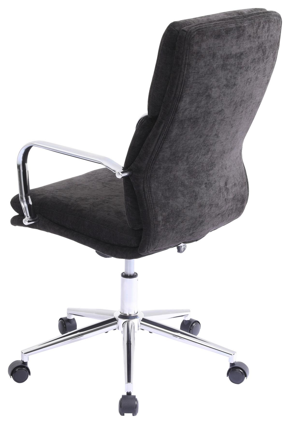 Drehstuhl Verona Schwarz B: 56 cm - Chromfarben/Schwarz, MODERN, Holz/Kunststoff (56/100-110/65,5cm) - Livetastic