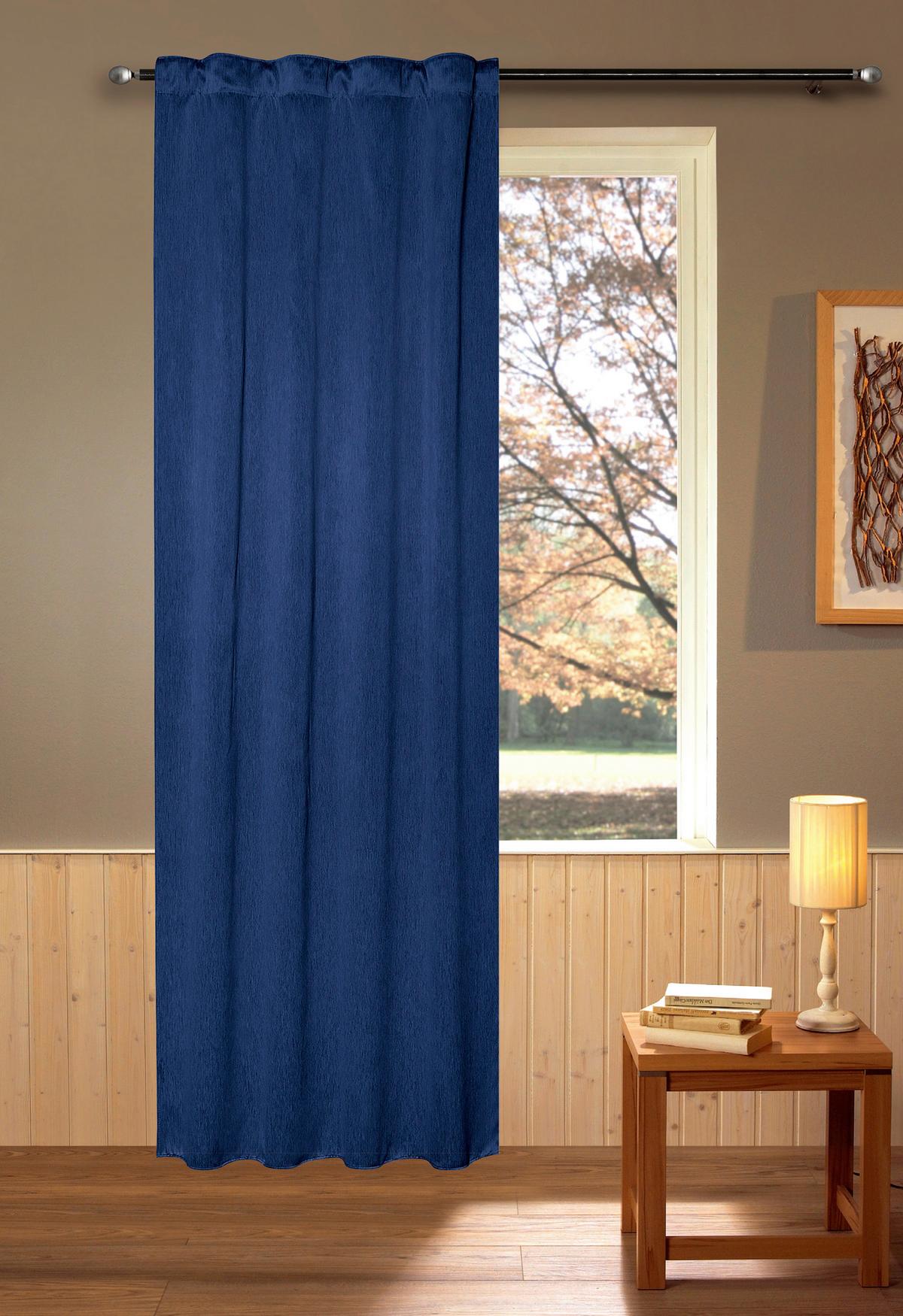 Verdunkelungsvorhang Mara - Blau, ROMANTIK / LANDHAUS, Textil (135/245cm) - James Wood