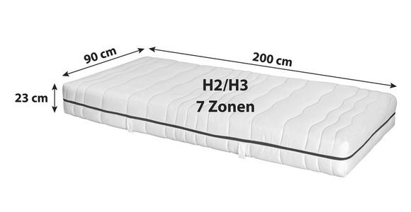 Komfortschaummatratze Silvy 90x200 cm H2/H3 H: 23 cm - Weiß, Basics (90/200cm) - Primatex