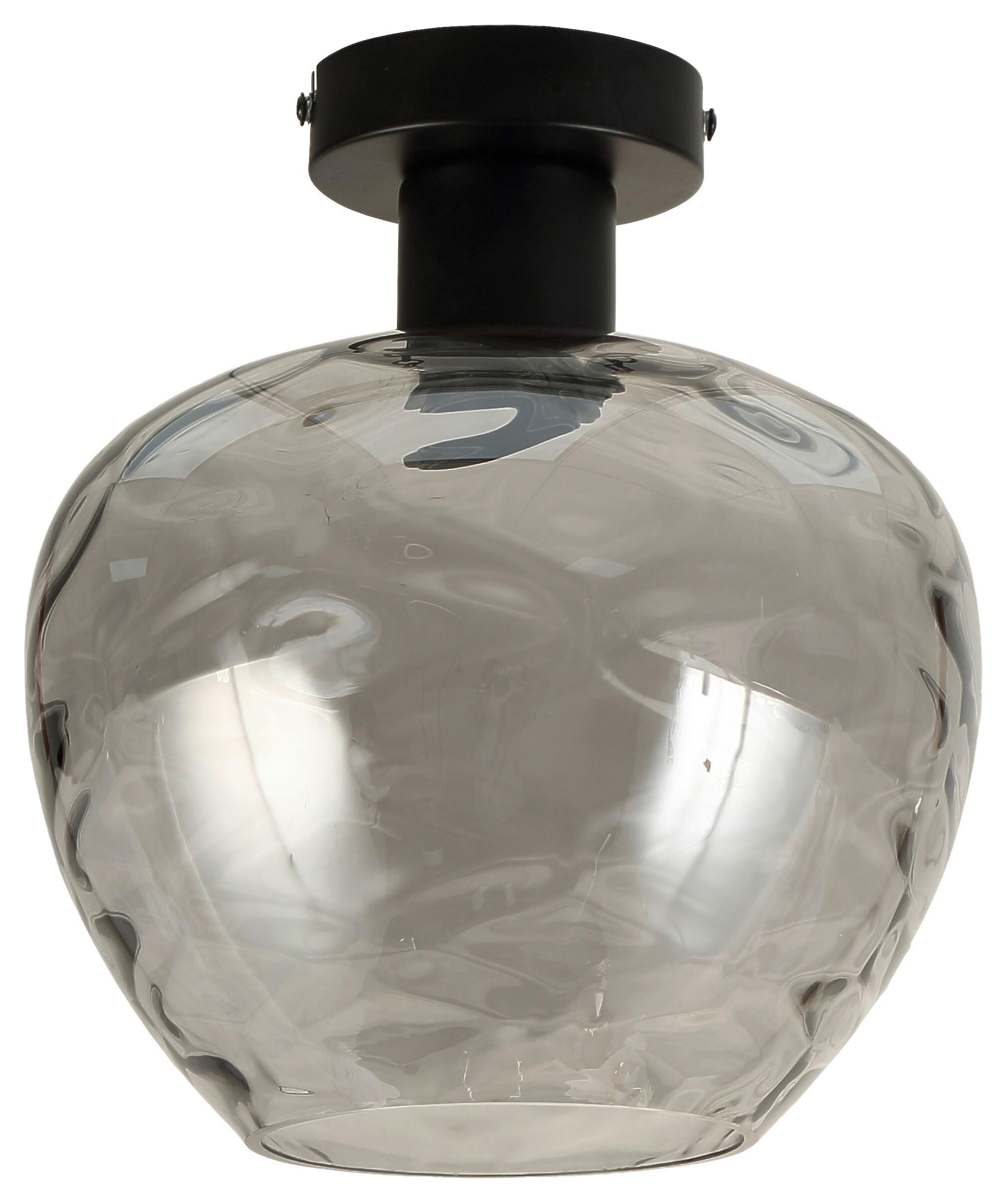 STROPNÉ SVIETIDLO RUZ - čierna, Modern, kov/sklo (24/26.5cm) - Modern Living