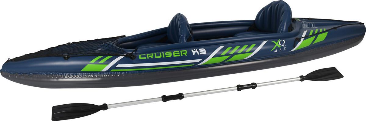 Kajak XQMAX Cruiser X3 Schwarz/Hellgrün - Schwarz/Hellgrün, Basics, Kunststoff (342/76/32cm)