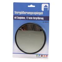 Kosmetikspiegel 12-fach Vergrößerung Mit Saugnäpfen - Schwarz, Glas/Kunststoff (13,0cm)