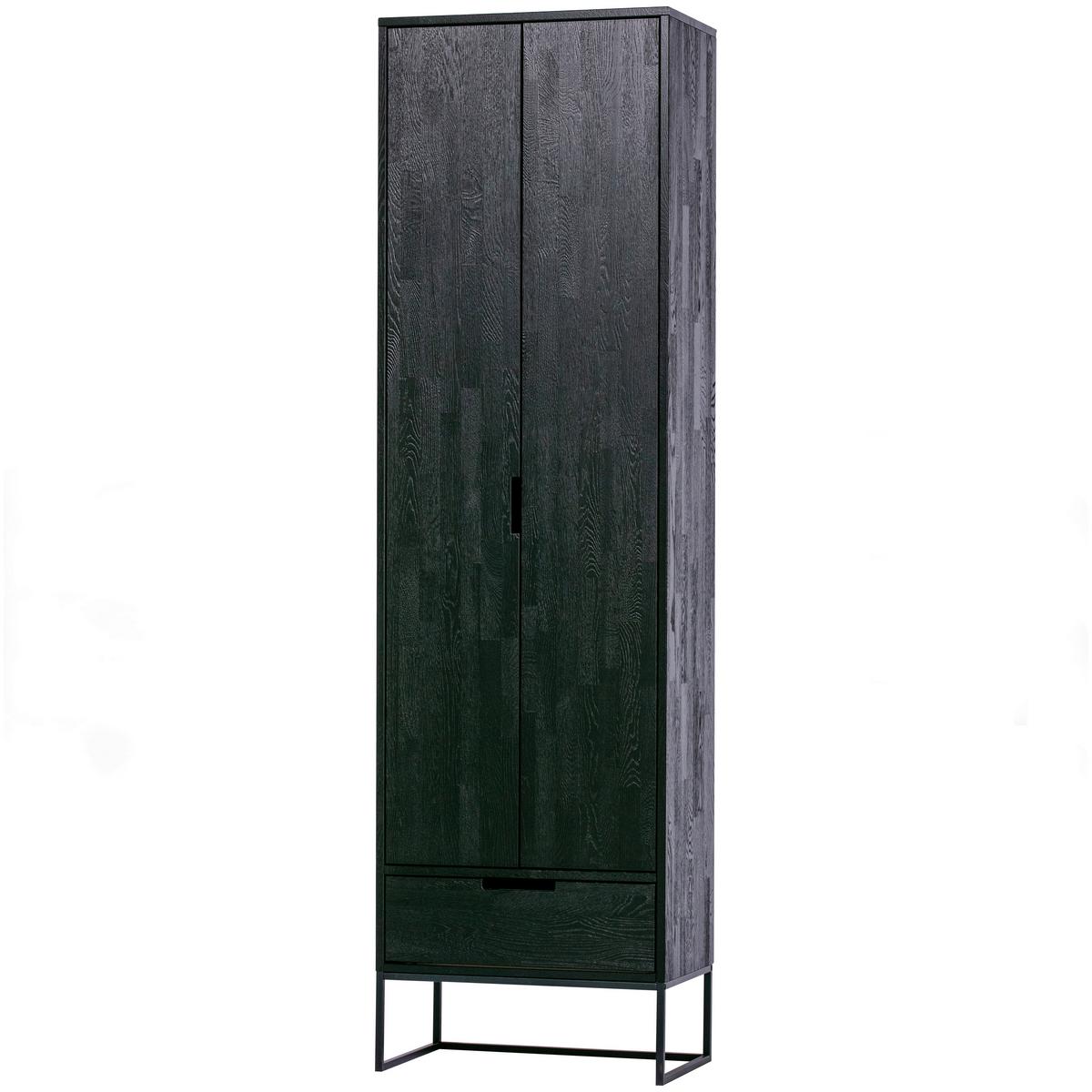 Mehrzweckschrank Silas Schwarz B: 60 Cm - Schwarz, Design, Holz/Holzwerkstoff (60/210/36cm) - Livetastic