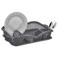 Odkvapkávač na riad Oliva - antracitová, Modern, plast (45,5/30,5/7,5cm) - Mömax