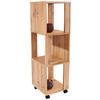 Regal Auf Rollen Rolly B 34cm, Eiche Dekor - Eichefarben, MODERN, Holzwerkstoff/Kunststoff (34/111/34cm)