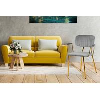 Stuhl-set Giselle 225 Grau - Goldfarben/Grau, Design, Kunststoff/Metall (63/80/51cm) - Kayoom
