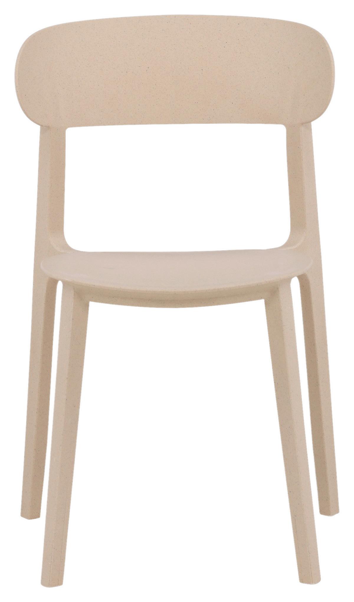Stuhl-Set Åstol - Beige, Design, Holz/Kunststoff (50/78,5/52cm) - Livetastic