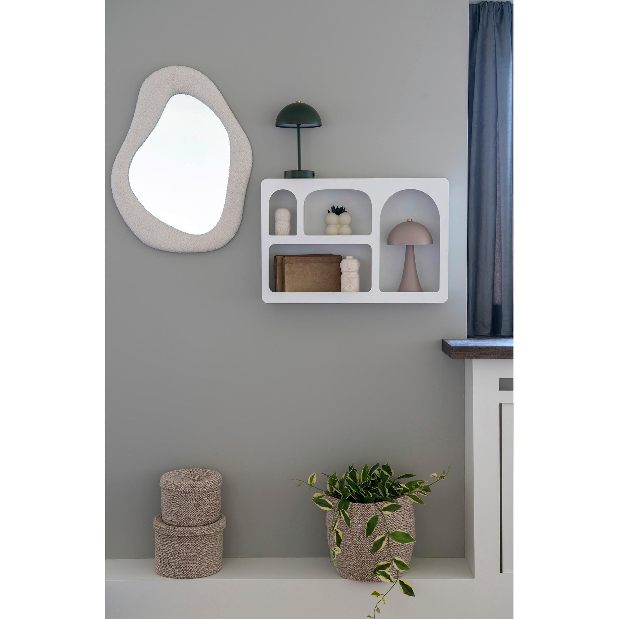 Wandspiegel Bosa Weiß B: 46,5 Cm - Weiß, Design, Glas/Kunststoff (46.5/3.5/61cm)