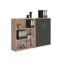 AKTENSCHRANK OFFICE EDITION-SW SET 1 NIEDR. - Anthrazit/Sonoma Eiche, MODERN, Holzwerkstoff (168,8/113,6/33cm) - MID.YOU