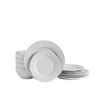 Tafelservice Weiß 12-teilig - Weiß, Basics, Keramik (6,44kg) - Echtwerk