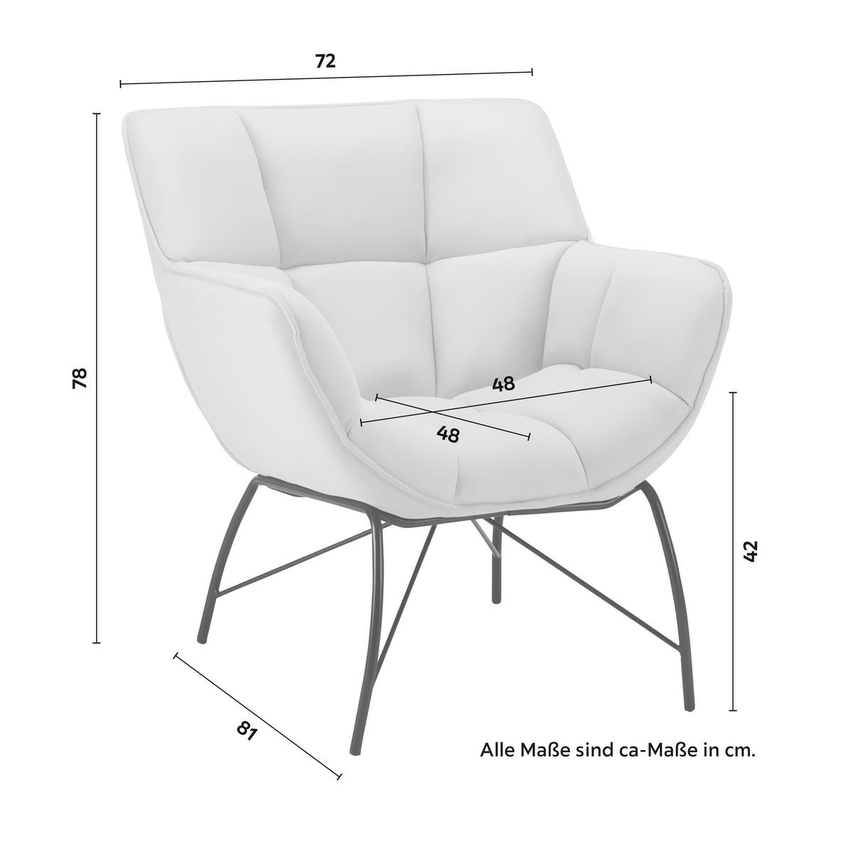 Relaxační křeslo ROBIN, béžová barva - černá/béžová, Moderní, kov/textil (72/78/81cm) - Bessagi Home